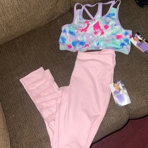 NEW Girls Avia Leggings & Sports Bra Set Size XXL 18